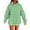 001 Green, variant on Htigea Oversized Striped Sweatshirt Drawstring Hooded Long Sleeve Casual Loose Hoodies with Pocket Trendy Streetwear Pullover Tops Pink M