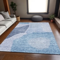 Addison Rugs Mayfield Washable Transitional Abstract Denim Rectangle Rug, 8' x 10'