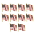 thumbnail image 6 of WHAMVOX 10pcs USA Flag Lapel Pins Patriotic Alloy Brooches Independence Day Badge for National Celebrations Sports Games Bags Clothes, 6 of 8