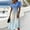 Sky Blue, variant on A-Line Short Sleeve Dresses for Women Summer Grandient Sundress Flowy Summer Wedding Guest V Neck Dresses