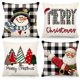thumbnail image 1 of Fundas de almohada CDWERD Christmas, 45 x 45 cm, juego de 4 piezas de lino, 1 of 7