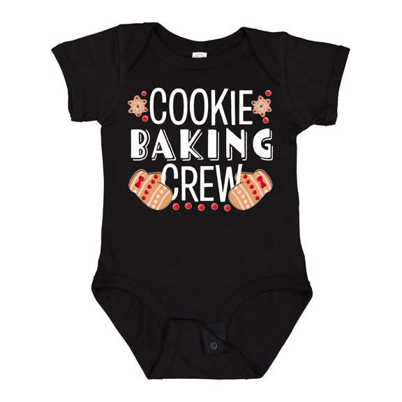 Inktastic Christmas Cookie Baking Crew with Oven Mitts Boys or Girls Baby Bodysuit