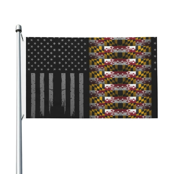 America Maryland Flag Flag Double Sided Printed 3x5 Ft Flag Banner Suitable For Yard Outdoor Party Decorative