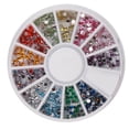 thumbnail image 2 of KIHOUT Clearance 1 Box Colour Steel Bead Round Nail Studs Nail Rhinestone Nail Art Decoration, 2 of 2