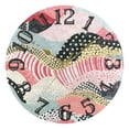 thumbnail image 5 of Stripe Stitch Pattern Boho 10 inch Wall Clocks Non Ticking Easy to Read Battery Decorative for Home Bathroom Kitchen Bedroom Living Room, 5 of 8