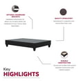 thumbnail image 2 of Modern King Platform Bed Frame - Dark Grey Upholstered Wood Base, 76x80" Bedroom Furniture. No Box Spring Needed. Solid Wood & Plywood., 2 of 8