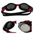 thumbnail image 4 of Gafas de natación para niños antivaho galvanizadas, gafas de natación ajustables para niños (negro rojo), 4 of 8