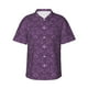 thumbnail image 1 of Balery Retro Florals Purple Camisas hawaianas de manga corta para hombre, camisas playeras de corte holgado, camisas de vacaciones con botones,XX-Large, 1 of 7