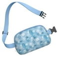 thumbnail image 3 of Light Blue Christmas Snowflake Pattern Cute Fanny Packs for Women,Travel Waterproof Crossbody Fanny Bags Waist Purse for Women Anti Theft Adjustable Strap for Running Travel Cycling, 3 of 6
