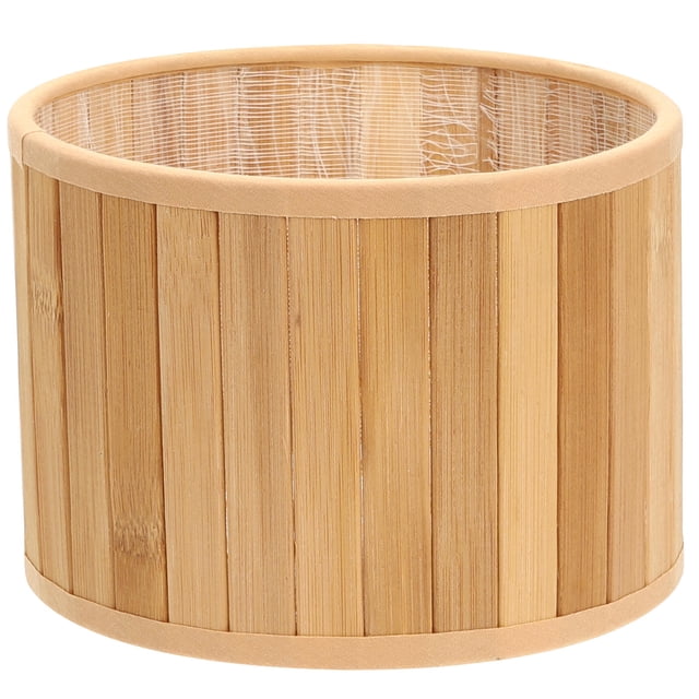 Mobutofu small lampshades for table lamps Bamboo Lampshade Rounded Square E27/E14 Compatibility 1 PCS