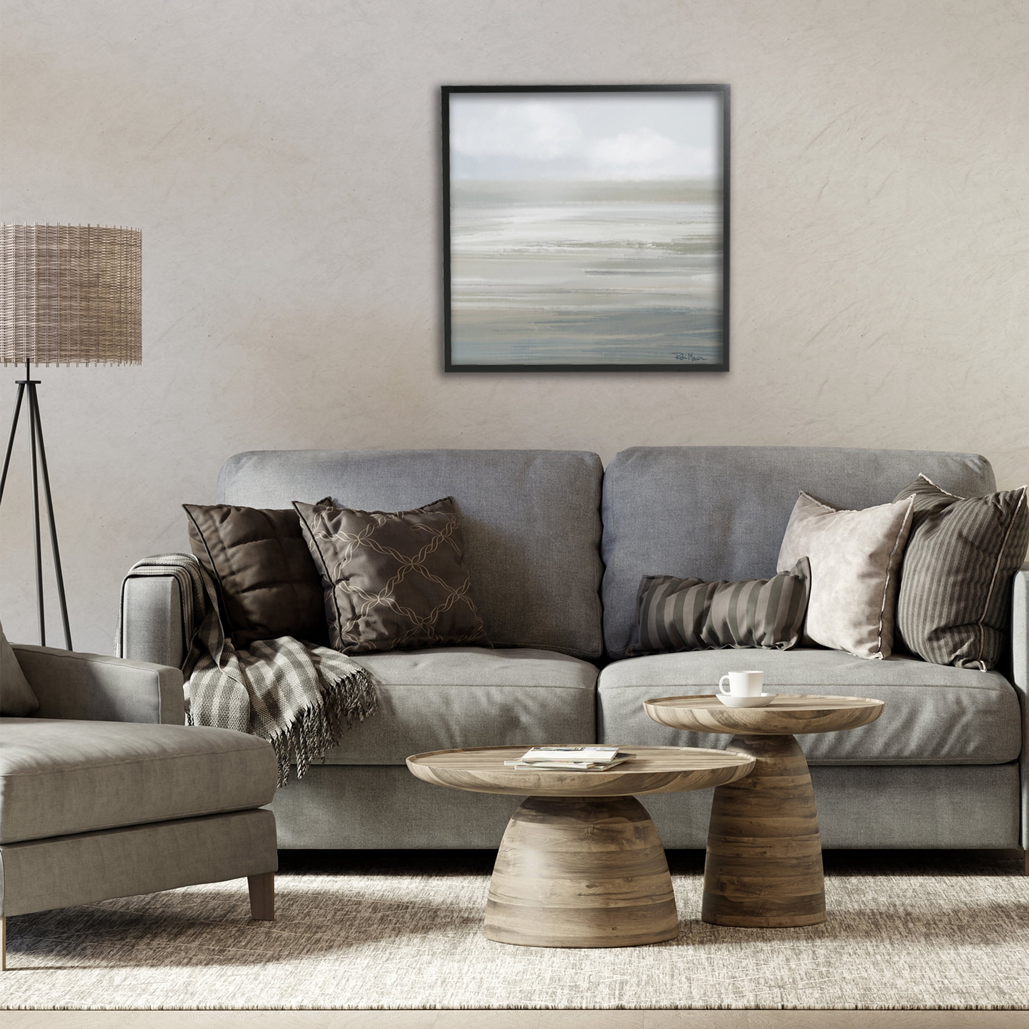 Stupell Industries Mid Afternoon Landscape Black Framed Giclee Art, design by Robin Maria