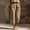 Army Green, variant on Women's Linen-Blend Wide Leg Pants, Cargo Style, Loose Breathable Trousers for Summer Outdoor Navy S