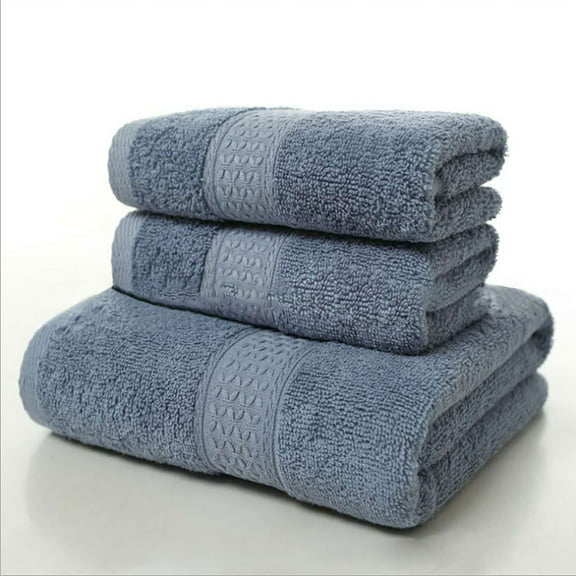 Cotton Bath Towel Bath Towels Hand Towels Washcloths Highly Absorbent Towels For Bathroom Gym Hotel/ Pure Cotton Towel/Bath Towel, Blue, 34*34Cm
