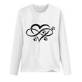 thumbnail image 3 of Pimelu Valentines Day Shirts for Women,Women's Tees Shirts,Cute Sport Vintage Oversized Sweatshirt for Women Plus Size Round Neck Long-Sleeve Pullover Women Tees Heart Paws Print Lightweight Pullover, 3 of 3
