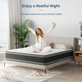 thumbnail image 3 of Vesgantti Queen Mattress, 14 Inch Hybrid Innerspring Mattress with Memory Foam, Individually Pocket Coils for Motion Isolation, Queen Size Mattress in a Box, Medium Firm Feel, 3 of 6