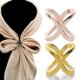 thumbnail image 2 of 2 Piezas de Broche de Clip Bufanda Suave en apariencia de Cruz para Dama Mujer, 2 of 9