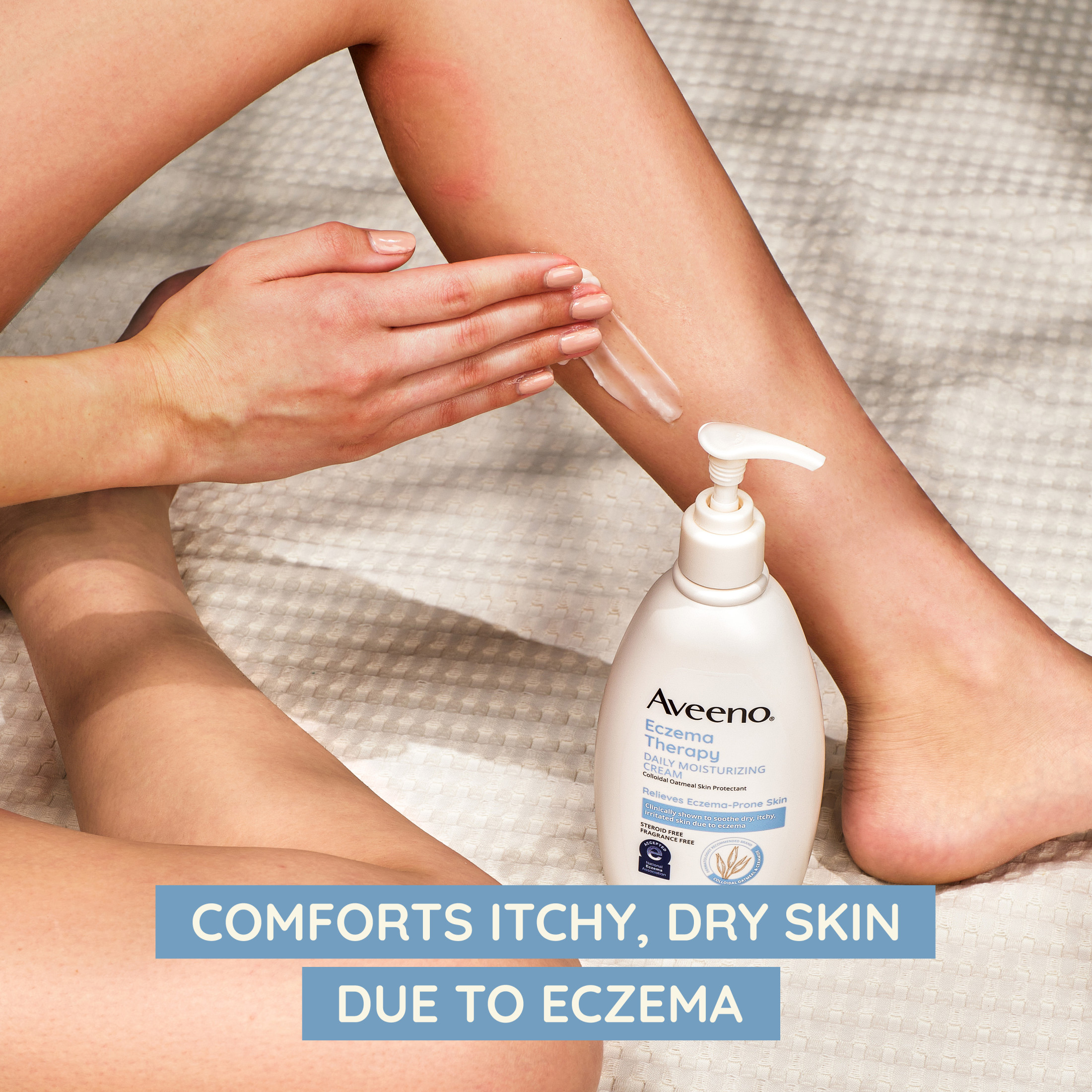 Aveeno Eczema Therapy Daily Moisturizing Body Lotion, Fragrance Free Cream, 7.3 oz - image 3 of 11