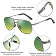 thumbnail image 4 of FEISEDY Night Driving Glasses Night Vision Aviator Anti Glare Eyewear for Men Women B2294, 4 of 7