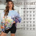 thumbnail image 6 of HELLHERO Hummingbird Daisy Print Women Sweatshirt Fall Long Sleeve Pullover Tops Fashion Oversized Crewneck Sweater Size S, 6 of 7