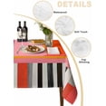 thumbnail image 3 of Pink Orange Tablecloth Rectangle Table Cloth 60x120, Waterproof Tablecloth Outdoor Table Cloth, Geometric Modern Abstract Oil Painting Washable Table Cover for Kitchen Dinning Party, 3 of 8