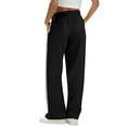 thumbnail image 7 of TrendOFT Oversized Wide Leg Sweatpants Women Baggy Casual Side Striped Track Pants Y2k Cute Lounge Baggy Palazzo Pants Black S, 7 of 7