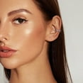 thumbnail image 4 of Quartet Earrings Claw Earrings for Women Gold Ear Cuff Earrings Double Hoop Huggie Earrings for Single Piercing Illusion Climber Earrings Rhinestone Ear Cuffs Jewelry Gifts for Girls, 4 of 13