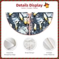 thumbnail image 5 of Halloween Christmas Tree Skirt - Penguin Arctic Adventure 30 Inches Christmas Tree Skirt for Halloween Holiday Indoor Home Christmas Tree Decorations with Three Ribbons, 5 of 7