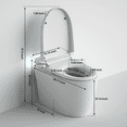 thumbnail image 2 of ICYBER BOOM Smart Toilet, Elongated One Piece Bidet Toilet with Auto Lid, Foot Sensor & Off‑Seat Flush, Warm Water Wash, Heated Seat, Warm Air Dryer, Night Light, White Panel, 2 of 15