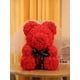 thumbnail image 4 of Oso de rosa con flores artificiales, oso de peluche rosa, osito de flores, rosa eterna, flor eterna para escaparate, aniversario, Navidad, San Valentín, 4 of 4