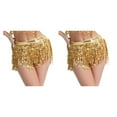 thumbnail image 1 of Qarigey de danza del vientre con lentejuelas brillantes para mujer, faldas de baile de entrenamiento puesta en escena, traje de gasa lavable Type3 NO3, 1 of 1