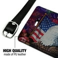 thumbnail image 3 of Eagle Patriotic 4th of July Celebration American Flag Fireworks Rectangle Leather Luggage Card Suitcase Carry-On ID Tag, 3 of 8