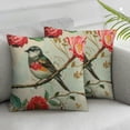 thumbnail image 3 of Acheng Pillow Covers, Outdoor Birds Cushion Covers Decorative Birds Flower Pillowcovers for Home Seasonal Spring Summer Decoration,Set of 2 White(Two Side Print) 24x24in, 3 of 7
