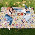 thumbnail image 6 of Extra Large Picnic Beach Blanket Waterproof Sand Proof Portable Outdoor Mat Colorful Watercolor Floral 60x80, 6 of 9