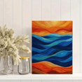 thumbnail image 2 of Qisvanset Harbor Town Sunset Seascape Canvas Print 12x16 Inch Office Decor, 2 of 8