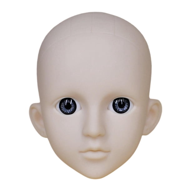 Cabeza de maniquí de entrenamiento realista multifuncional, modelo fácil de usar para principiantes. Ojos grises piel amarilla