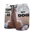 thumbnail image 2 of Costume Cosplay Pattern 3D Stop Staring At My Dog Custom Beach Shorts Swim Trunks, 2 of 7