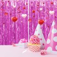 thumbnail image 1 of Langgg 6.5ft Fringe Curtain 0pcs Streamers Party Decorations Tinsel Curtain Backdrop Pink 6.5ft 2Set, 1 of 6