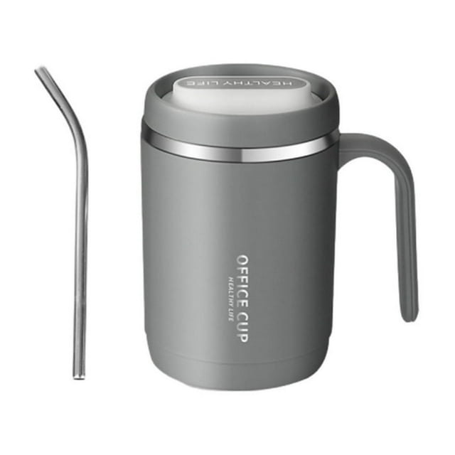 Bamboohart Stainless Steel Insulated Mug with Lid - Breakfast Coffee and Milk Cup for Men and Women ( 1 Count)