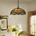 thumbnail image 5 of CHLOE Lighting EMPRESS Tiffany-style Blackish Bronze 3 Light Hanging Pendant 18" Wide, 5 of 5