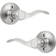 thumbnail image 1 of Poignées de Porte Intérieures Levier de Passage en Nickel Satiné Poignée de Porte pour Garde-Robe Couloir Poignées Intérieures, 1 of 6