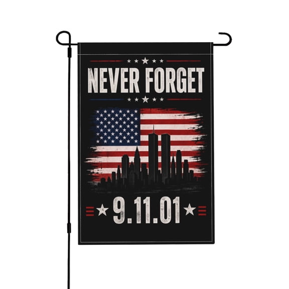 Garden Flag Patriotic American Skyline Memorial Outdoor Decor 12x18 Inch