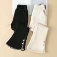 thumbnail image 3 of KYAIGUO Toddler Kids Girls Bell Bottoms Teen Spring Autumn Flare Leggings Athletic Pants Long Pants ,Little Girl Trousers ,Baby Casual Pants Trousers 3-13 Years, 3 of 6