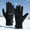 thumbnail image 2 of Hellosay Mens Ski Snow Warm Gloves Thermal Warm Touch Screen Gloves Christmas Gifts Black, 2 of 10