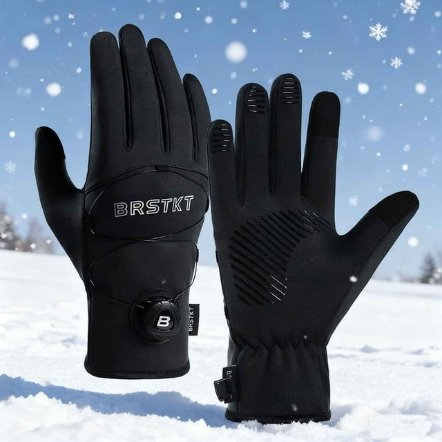 Roncen Touchscreen Winter Gloves for Men, Cold Weather Warm Freezer Work Gloves for Running Driving Cycling Hiking