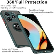 Case for Tecno Spark 10 Pro Case with Stand, Compatible with Magnetic Car Phone Mount, Ultra Slim Tecno Spark 10 Pro Phone Case for Women Men Shockproof Protective Cases Cover (Dark Green)