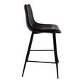 thumbnail image 3 of Alibi Tabouret de Bar Contemporain Hauteur Comptoir - Ensemble de 2 - Noir Mat, 3 of 5