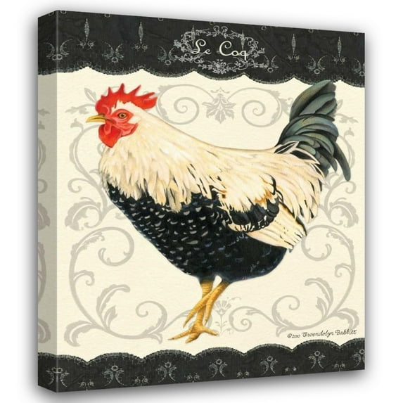 Gwendolyn Babbit 15x18 Gallery Wrapped Canvas Wall Art Titled - Le Coq II