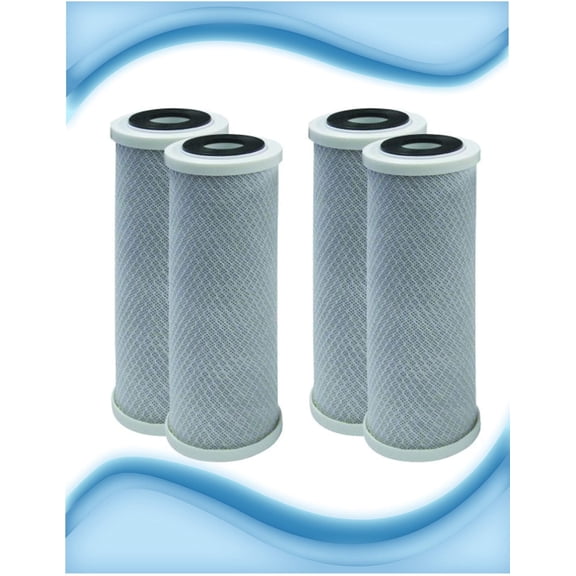CFS 4 Pack Carbon Block Water Filter Cartridges Compatible with 42-34373, EP-10