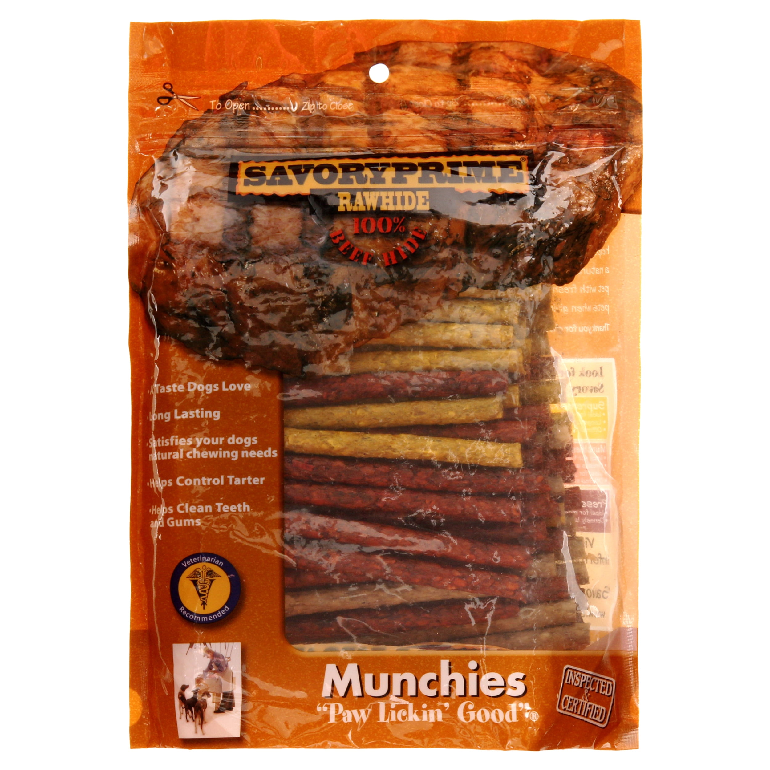 Savory Prime 5" Munchie Sticks Dog Chews, Beef & Chicken, 100 Count