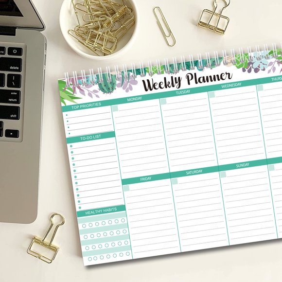EGNMCR Weekly Planner Notepad To Do List Pad With 52 Tear Off Sheets,Weekly Calendar Desk Pad For Home & Office Maximizing Productivity, 7.5x10 Inches planner note